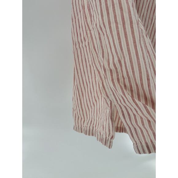 Xhilaration Pants Womens Large Red White Vertical Striped 100% Cotton Capris - Picture 7 of 16